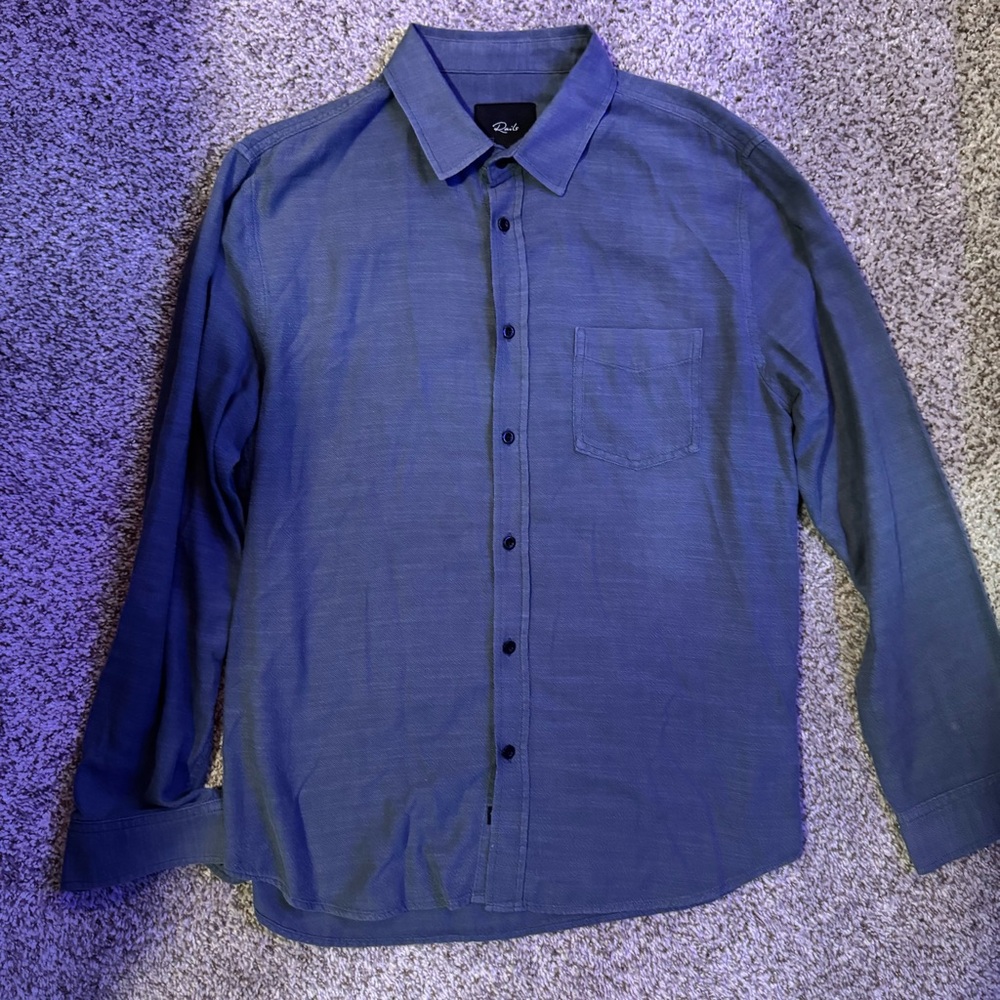 Rails Navy Casual Button-Down Shirt